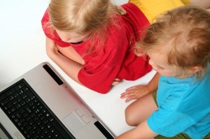 Children spend time in front of a variety of screens.