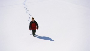 Hiking Through Snow