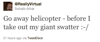 Screen Shot of @ReallyVirtual tweet