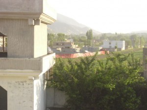 A friend of Sohaib Athar captured a photo of what he says is Osama Bin Laden's Abbottabad compound (background of photo).